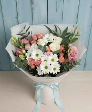 Букет цветов из:  Розы, Лизиантусы и Хризантемы в Яранске