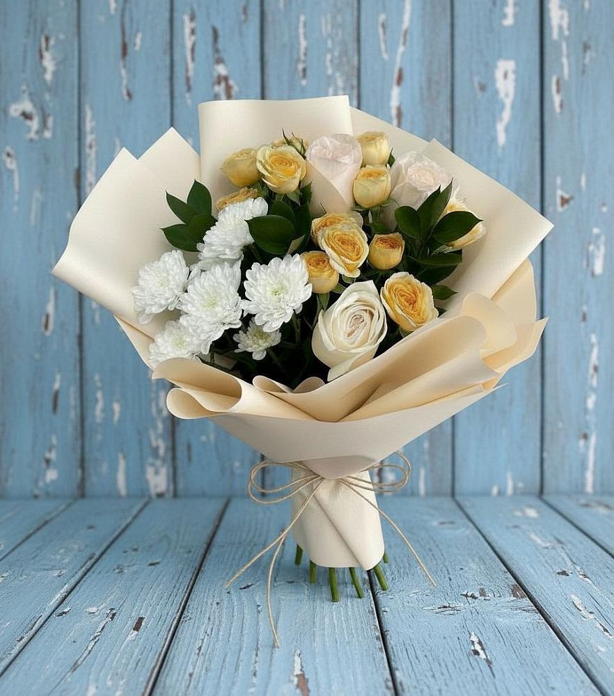 Букет цветов из: Розы и Хризантемы в Яранске