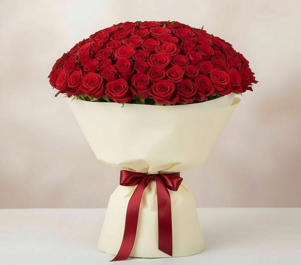 Букет 101 Красная роза Милано в Яранске