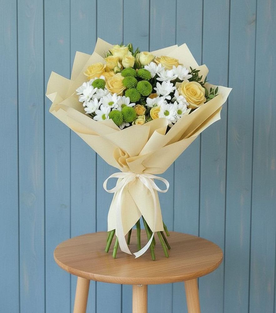 Букет цветов из: Хризантемы и Розы в Яранске