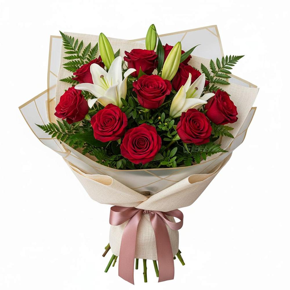 Букет цветов из: Лилии и Розы в Яранске