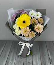 Букет цветов из:  Розы, Герберы и Хризантемы в Яранске