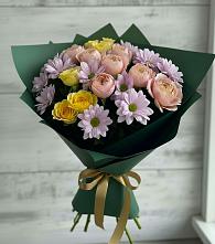 Букет цветов из:  Хризантемы и Розы в Яранске
