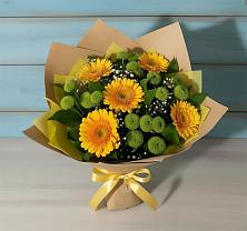 Букет цветов из:  Герберы и Хризантемы в Яранске
