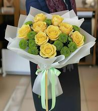 Букет цветов из:  Хризантемы и Розы #REPLACE_PRED# Яранске