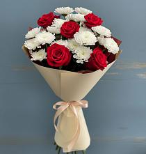 Букет цветов из:  Розы и Хризантемы в Яранске