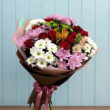 Букет цветов из:  Розы, Хризантемы и Альстромерии в Яранске