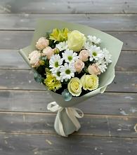 Букет цветов из:  Альстромерии, Розы и Хризантемы в Яранске